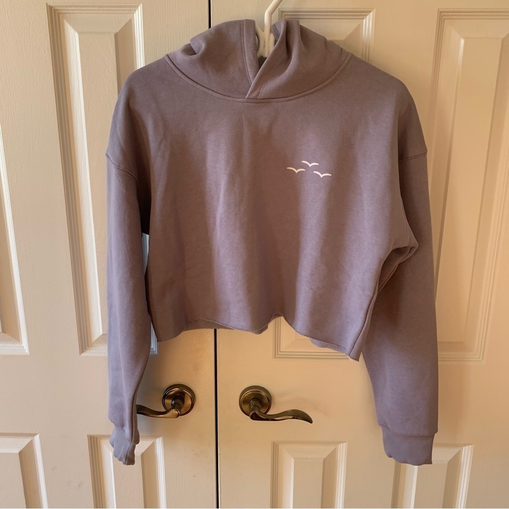Lazypants Cropped Purple Hoodie